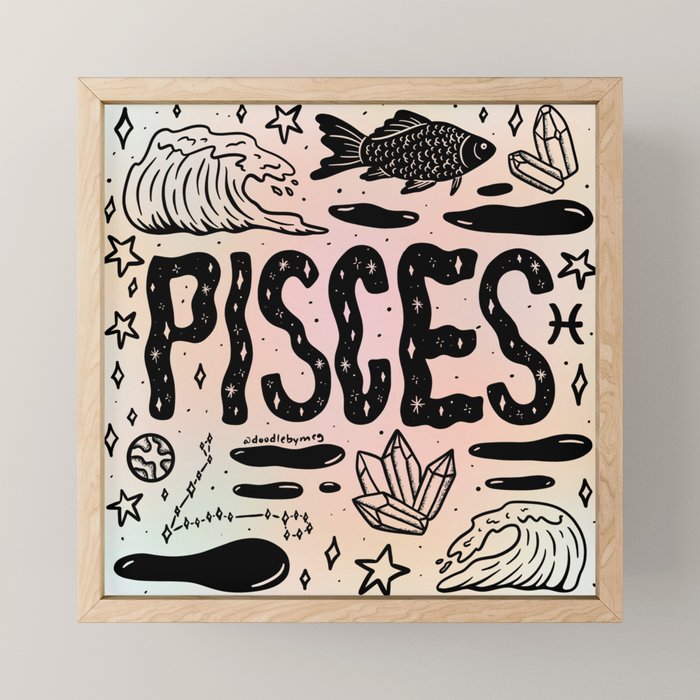Celestial Pisces Mini Art Print Gallery Image 1