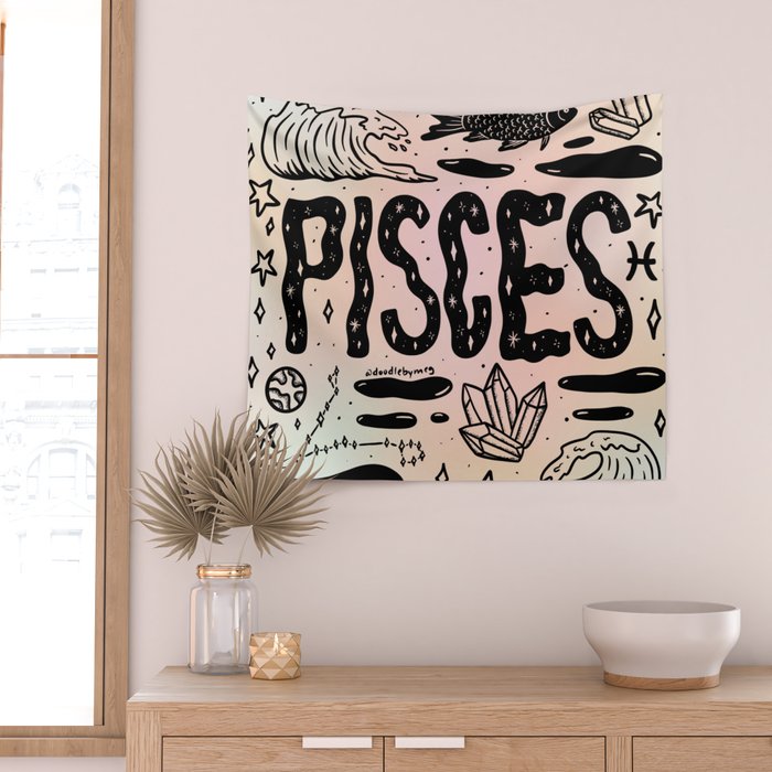 Celestial Pisces Wall Tapestry Gallery Image 2
