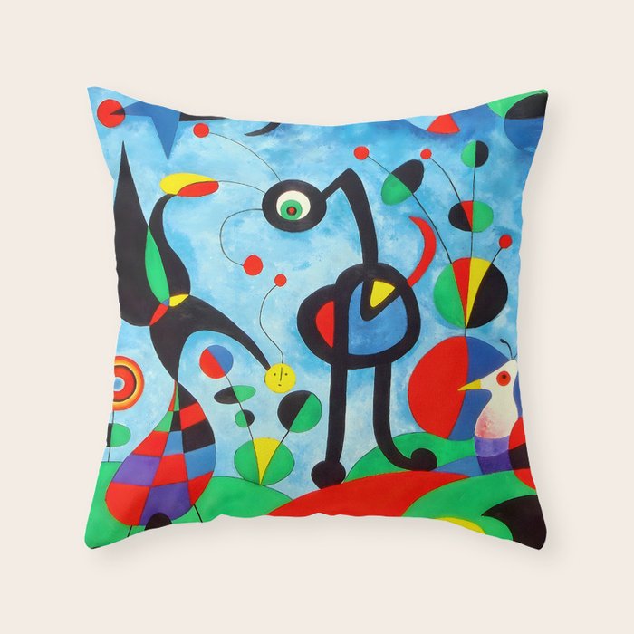 Joan Miro The Garden Throw Pillow Gallery Image 6