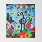 Joan Miro The Garden Throw Blanket Gallery Image 2