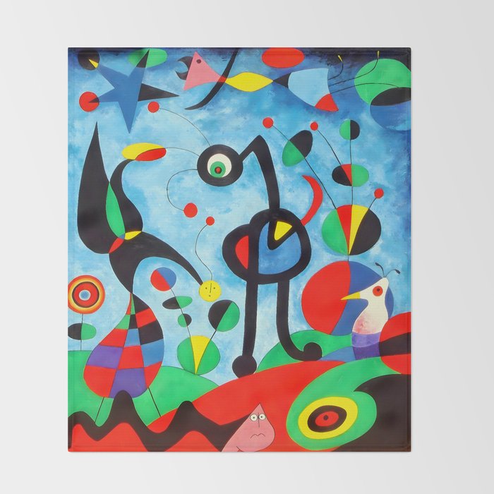 Joan Miro The Garden Throw Blanket Gallery Image 2
