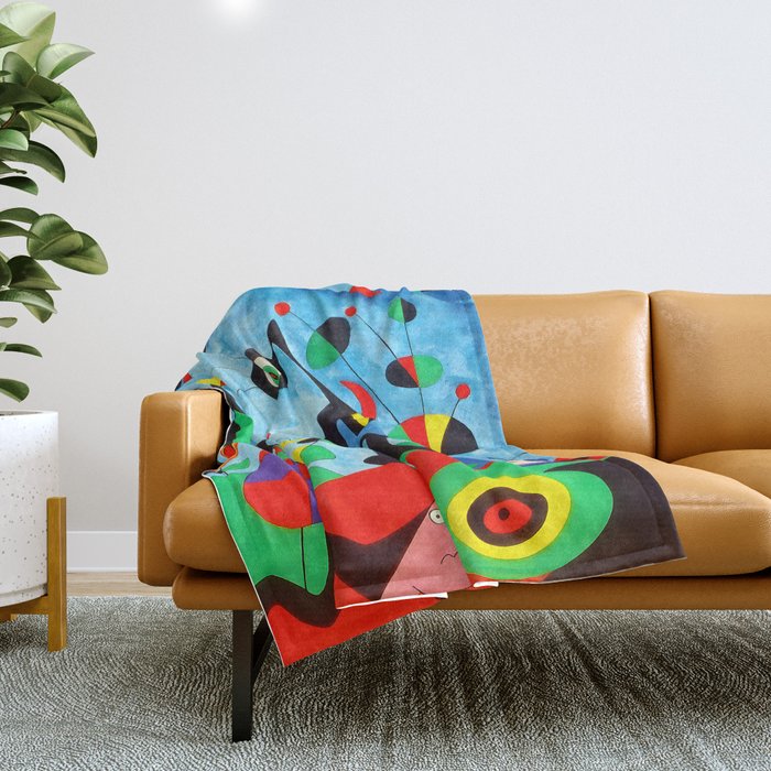 Joan Miro The Garden Throw Blanket Gallery Image 1