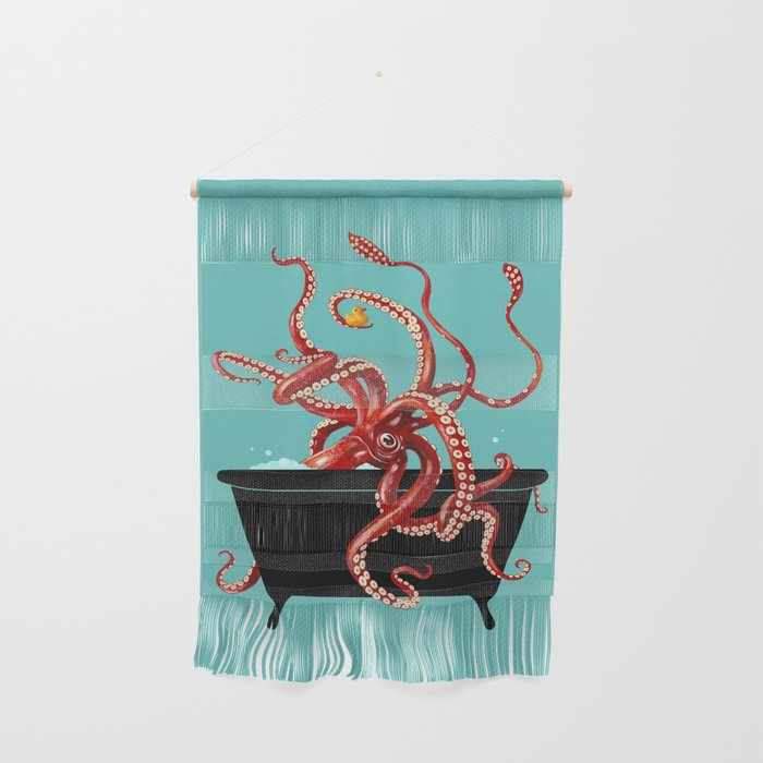 Giant Squid in Bathtub Wall Hanging Gallery Image 1