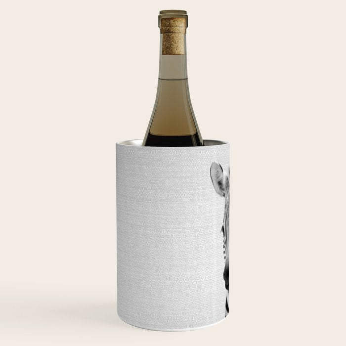 Baby Zebra - Black & White Wine Chiller Gallery Image 2