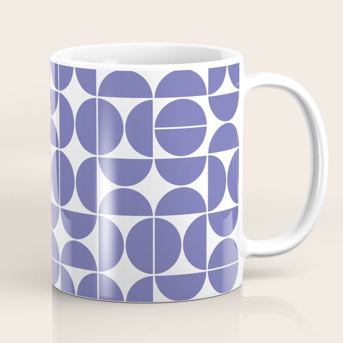 Mid Century Modern Geometric 04 Very Peri Coffee Mug Gallery Image 1