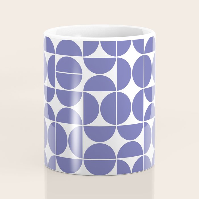 Mid Century Modern Geometric 04 Very Peri Coffee Mug Gallery Image 4