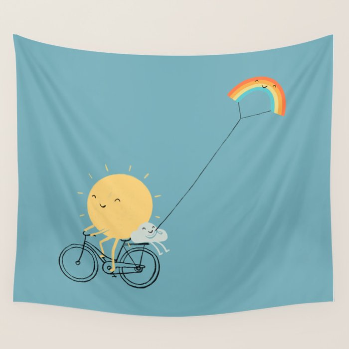 Rainbow Kite Wall Tapestry Gallery Image 1