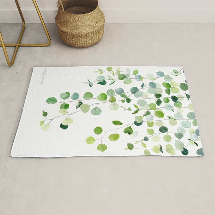 Eucalyptus Watercolor 6 Rug Gallery Image 1