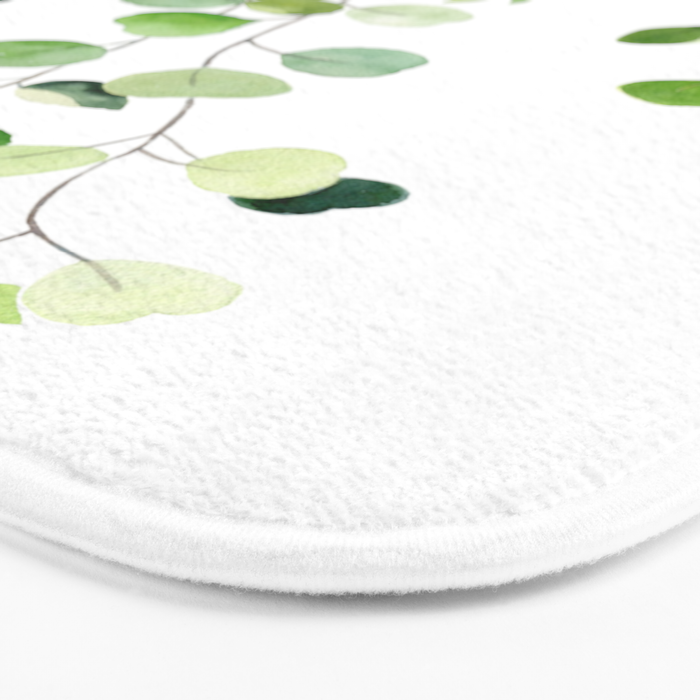 Eucalyptus Watercolor 6 Bath Mat Gallery Image 3