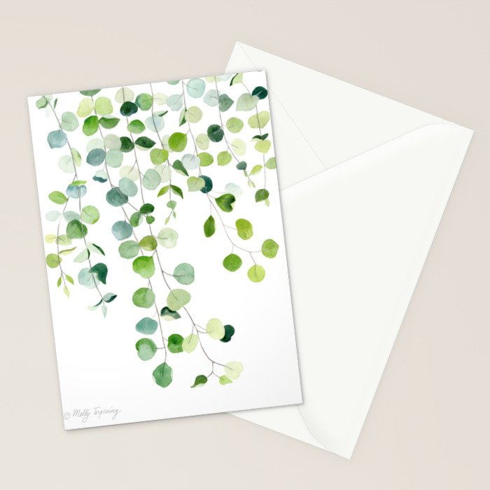 Eucalyptus Watercolor 6 Stationery Card Gallery Image 2