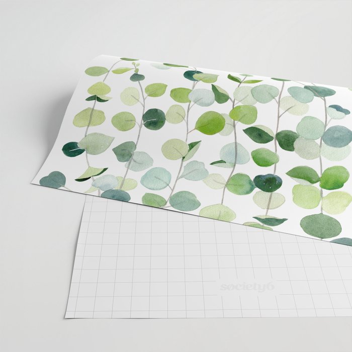 Eucalyptus Watercolor 6 Wrapping Paper Gallery Image 2