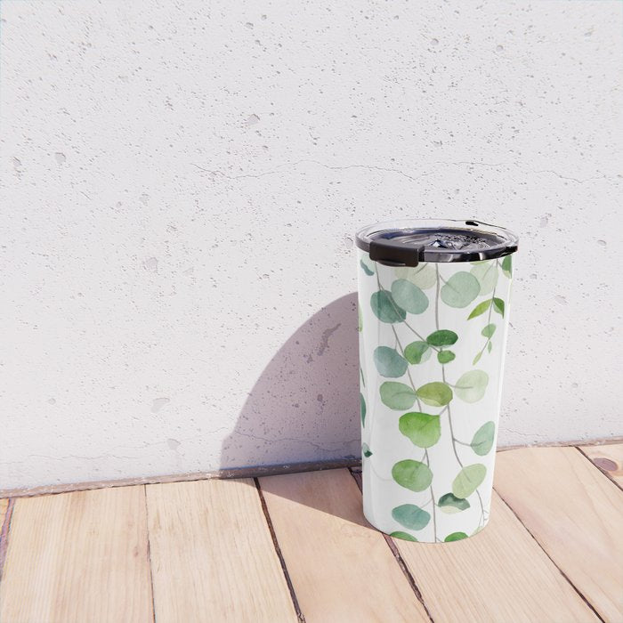 Eucalyptus Watercolor 6 Travel Mug Gallery Image 4