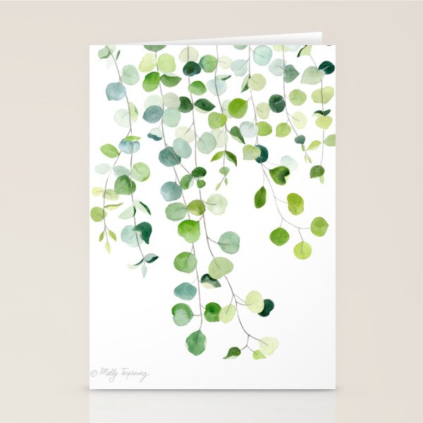 Eucalyptus Watercolor 6 Stationery Card Gallery Image 1