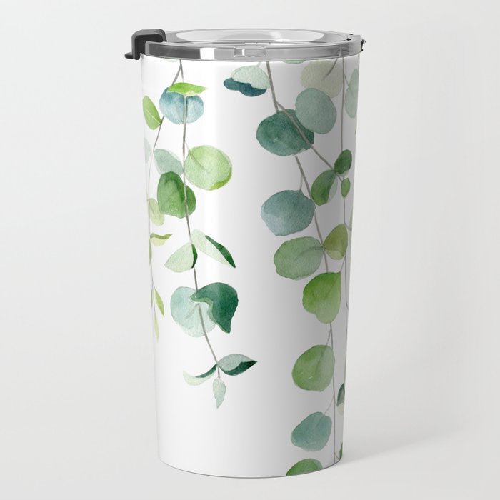 Eucalyptus Watercolor 6 Travel Mug Gallery Image 3