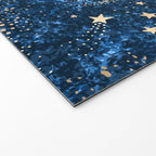 Magical Starry Night Sky Golden Cosmic Swirls Welcome Mat Gallery Image 2