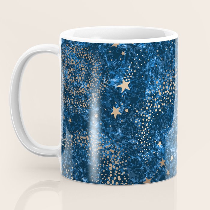Magical Starry Night Sky Golden Cosmic Swirls Coffee Mug Gallery Image 3