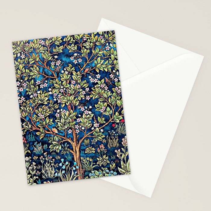 William Morris Tree Of Life, Morris floral, No,3. Stationery Card Gallery Image 2