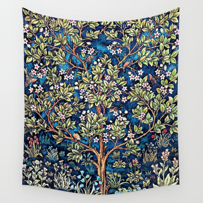 William Morris Tree Of Life, Morris floral, No,3. Wall Tapestry Gallery Image 1
