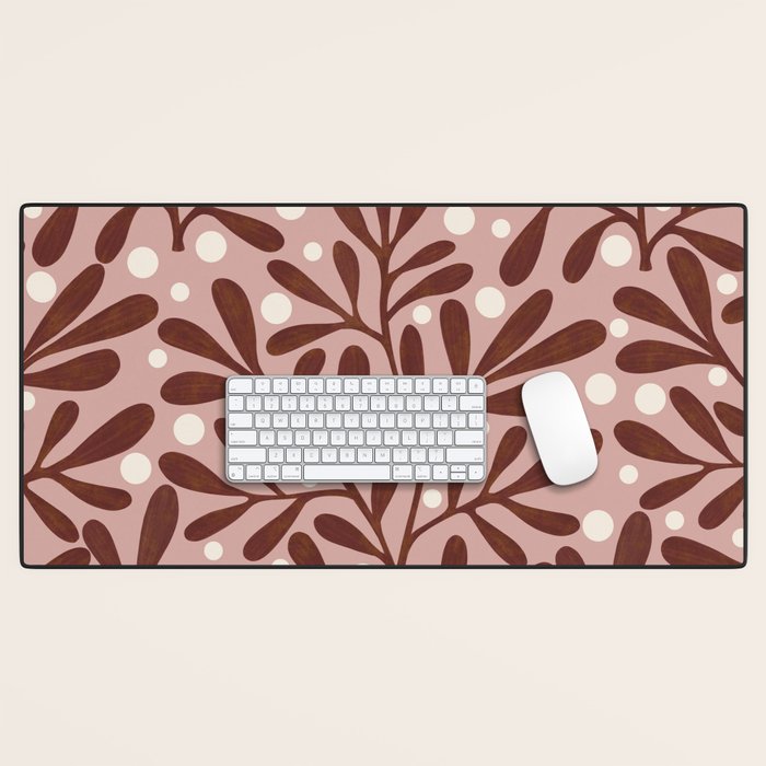 Vase and leaves Desk Mat Gallery Image 1