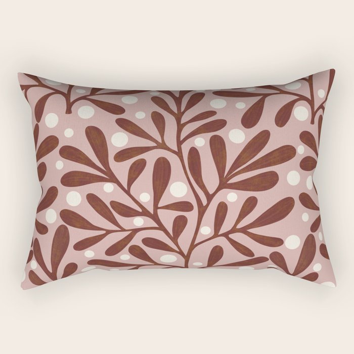 Vase and leaves Rectangular Pillow Gallery Image 1