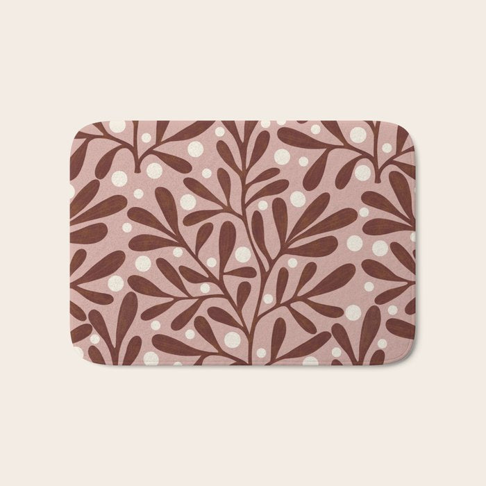 Vase and leaves Bath Mat Gallery Image 1