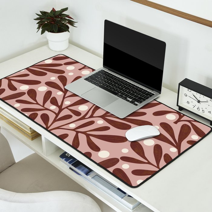 Vase and leaves Desk Mat Gallery Image 2