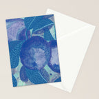 Fall Apple Orchard Painting in Cobalt Blue Stationery Card Gallery Image 2