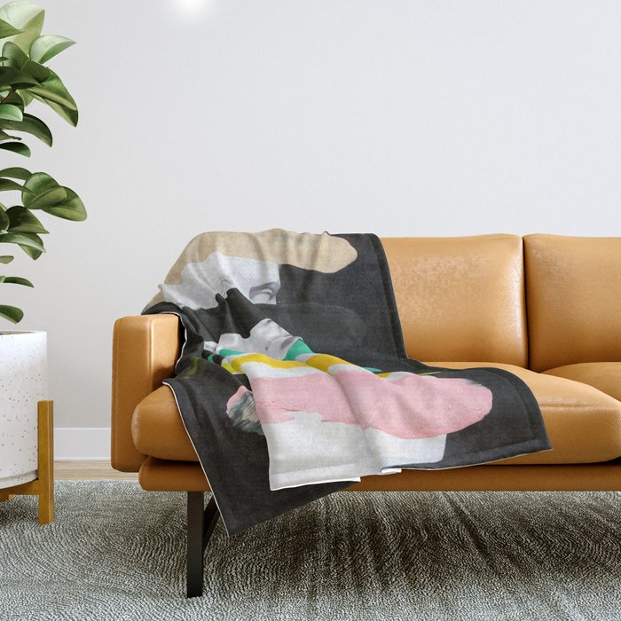 Untitled (Finger Paint 1) Throw Blanket Gallery Image 1