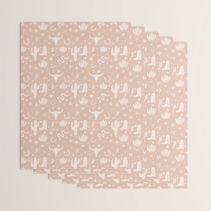 Cowboy Western Boho Earthy Pattern Wrapping Paper Gallery Image 3