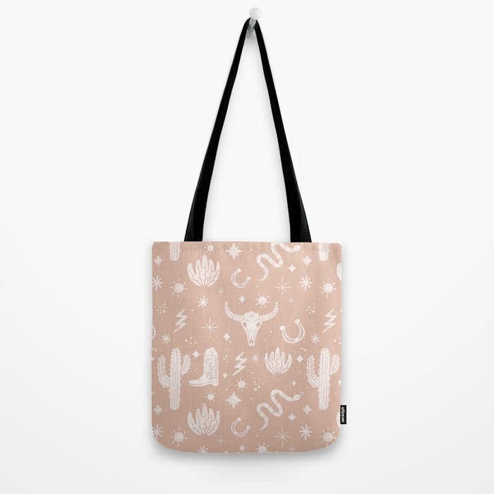 Cowboy Western Boho Earthy Pattern Tote Bag Gallery Image 2