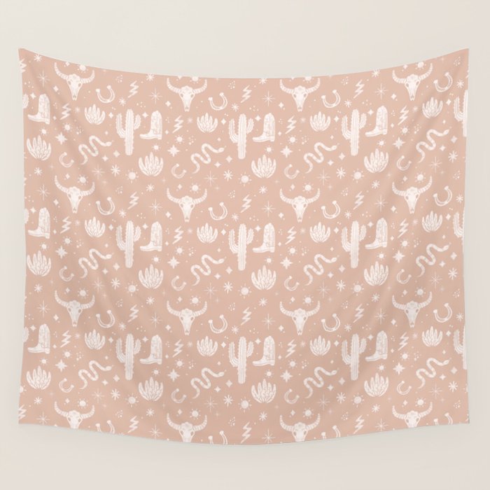 Cowboy Western Boho Earthy Pattern Wall Tapestry Gallery Image 4