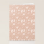 Cowboy Western Boho Earthy Pattern Stationery Card Gallery Image 2