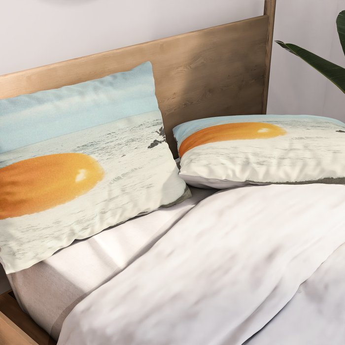 Beach Egg - Sunny side up breakfast Pillow Sham Gallery Image 2