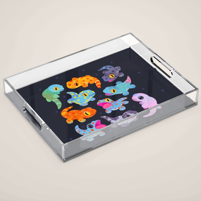 Tokay gecko - dark Acrylic Tray Gallery Image 1