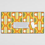 '70's Summer' Orange Yellow Green Desk Mat Gallery Image 1
