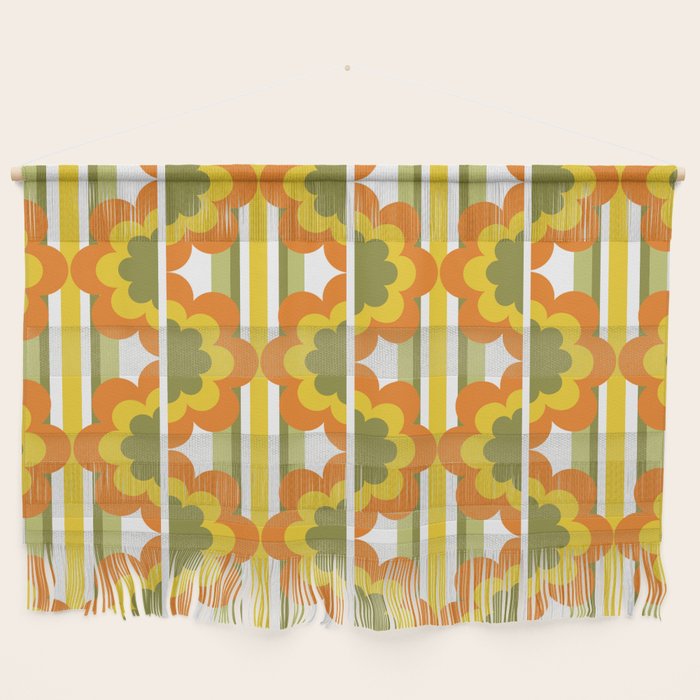 '70's Summer' Orange Yellow Green Wall Hanging Gallery Image 1