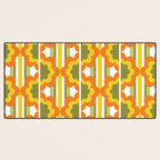 '70's Summer' Orange Yellow Green Desk Mat Gallery Image 3
