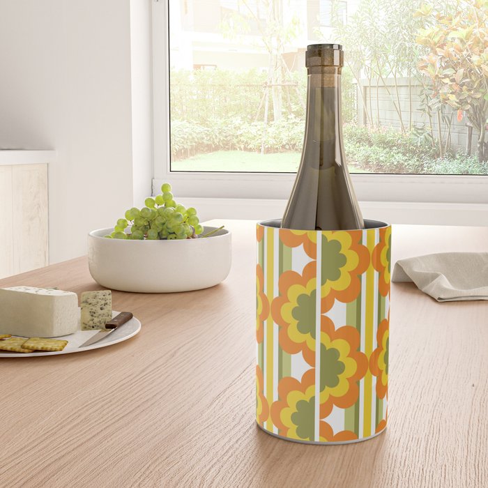 '70's Summer' Orange Yellow Green Wine Chiller Gallery Image 4