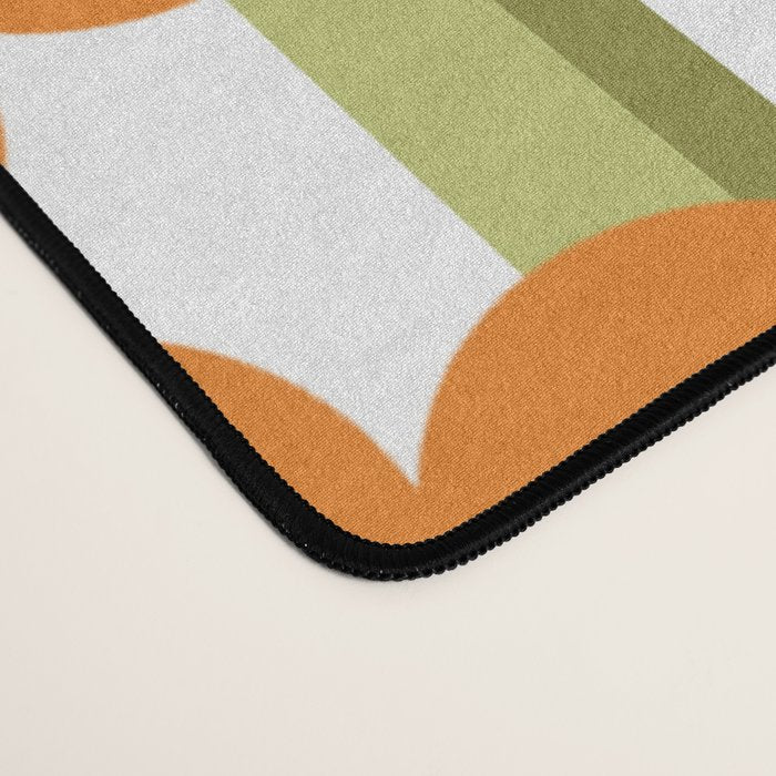 '70's Summer' Orange Yellow Green Desk Mat Gallery Image 4