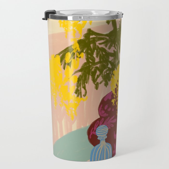 MIMOSAS STILL LIFE Travel Mug Gallery Image 3