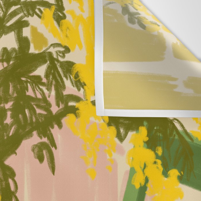 MIMOSAS STILL LIFE Wall Tapestry Gallery Image 3