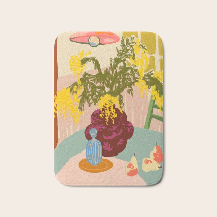 MIMOSAS STILL LIFE Bath Mat Gallery Image 1