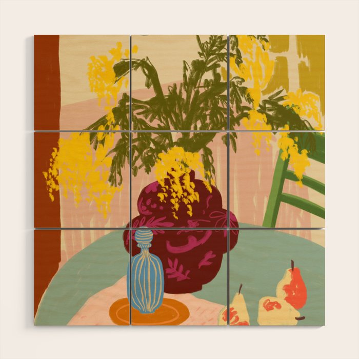 MIMOSAS STILL LIFE Wood Wall Art Gallery Image 1