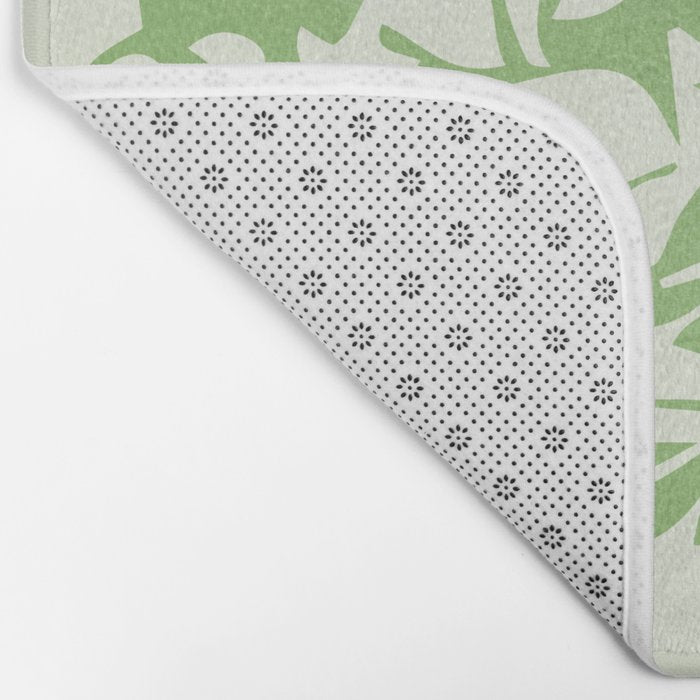 Floral Pattern: Forest Green Edition Bath Mat Gallery Image 2