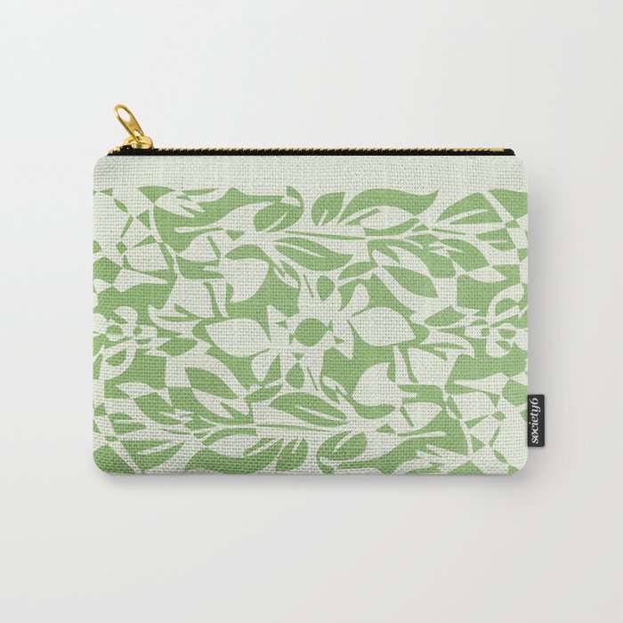 Floral Pattern: Forest Green Edition Carry All Pouch Gallery Image 1