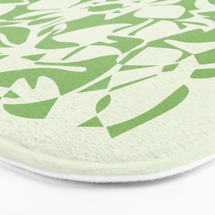 Floral Pattern: Forest Green Edition Bath Mat Gallery Image 3