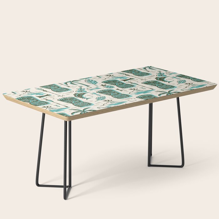 Tropical Tiki - Cream & Aqua Coffee Table Gallery Image 1