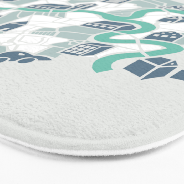 ma ville mon amour; City life collection soft grey  Bath Mat Gallery Image 3
