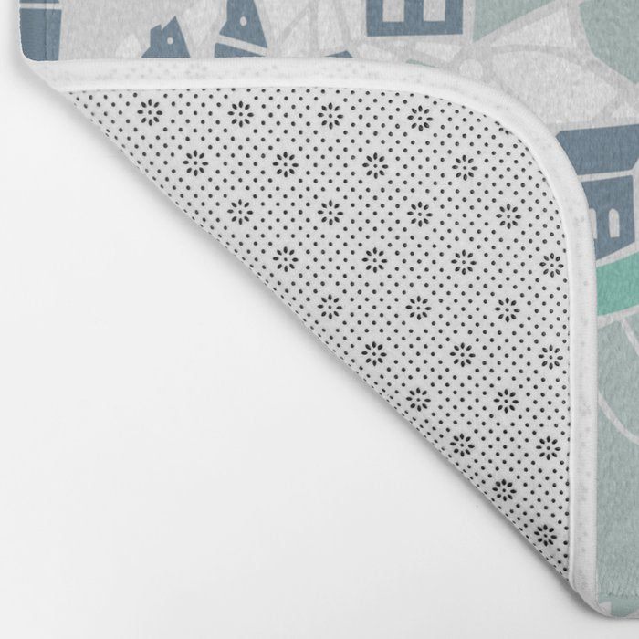 ma ville mon amour; City life collection soft grey  Bath Mat Gallery Image 2