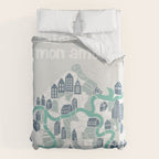 ma ville mon amour; City life collection soft grey  Duvet Cover Gallery Image 6